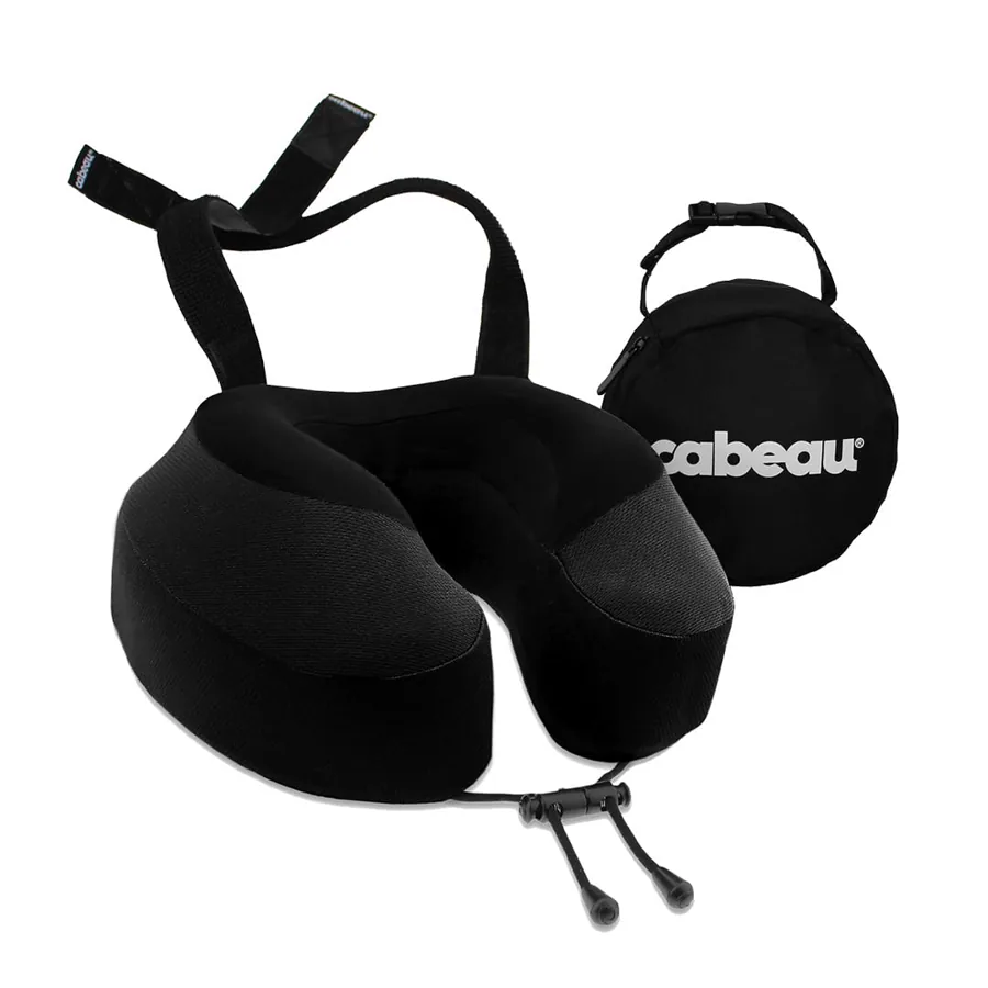 Cabeau Evolution S3 Memory Foam Travel Pillow with Seat Straps