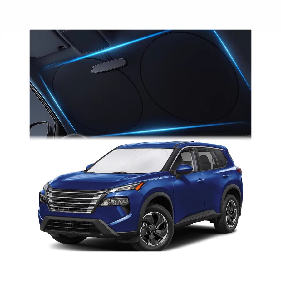 Magnelex Car Windshield Sunshade, Double-Layer, 59 x 31 In
