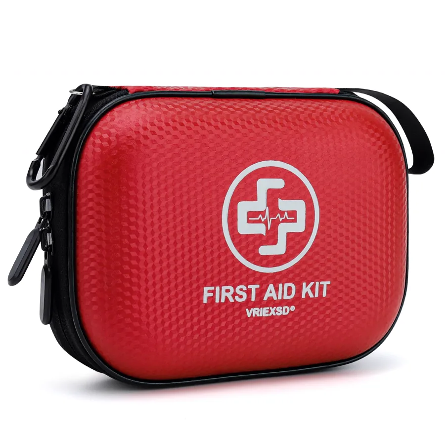 Mini First Aid Kit, 150 Pieces, Waterproof Hard Shell