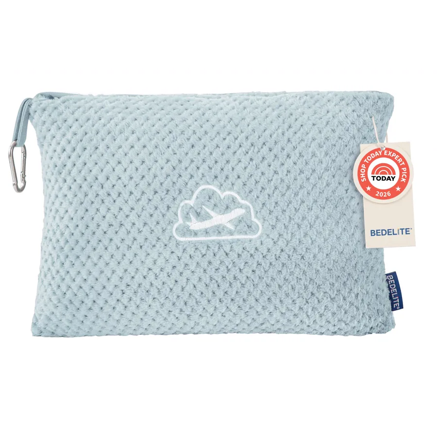 BEDELITE Travel Blanket with Bag, Jacquard Fleece, 65 x 40 In