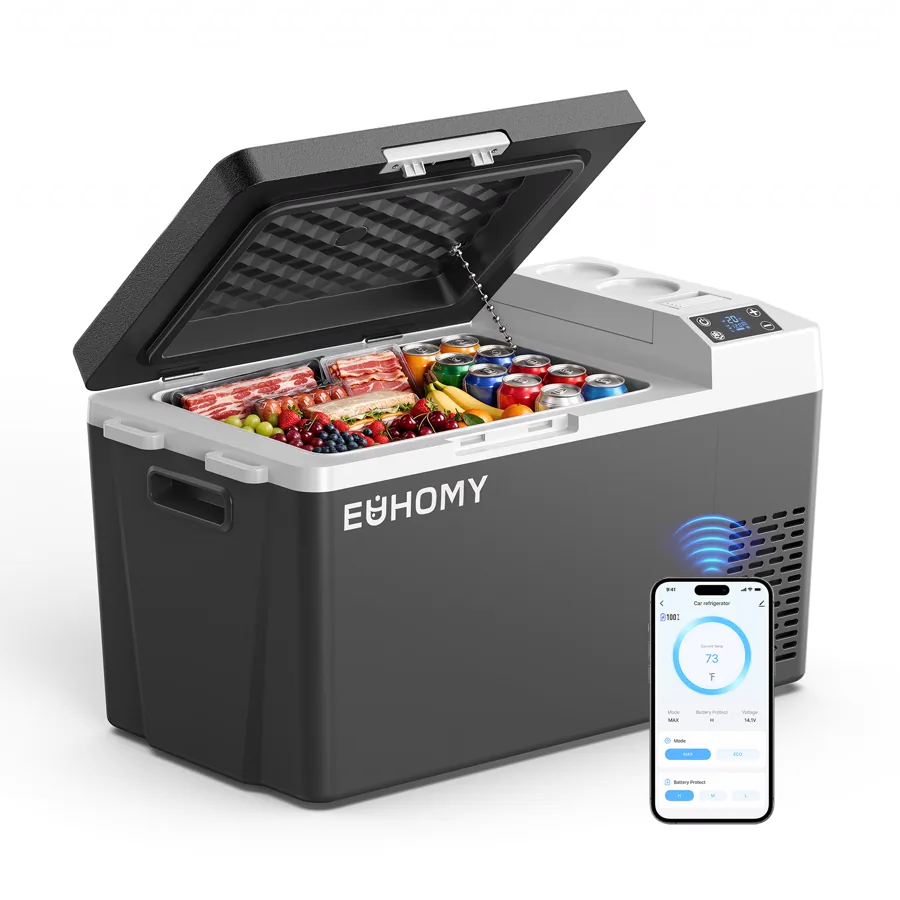 EUHOMY 24QT 12-Volt Refrigerator, Electric Cooler