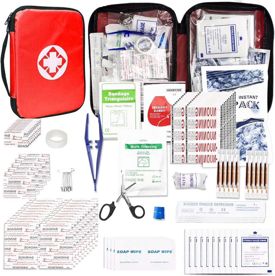 300-Piece First Aid Kit for Car, Home, and Camping